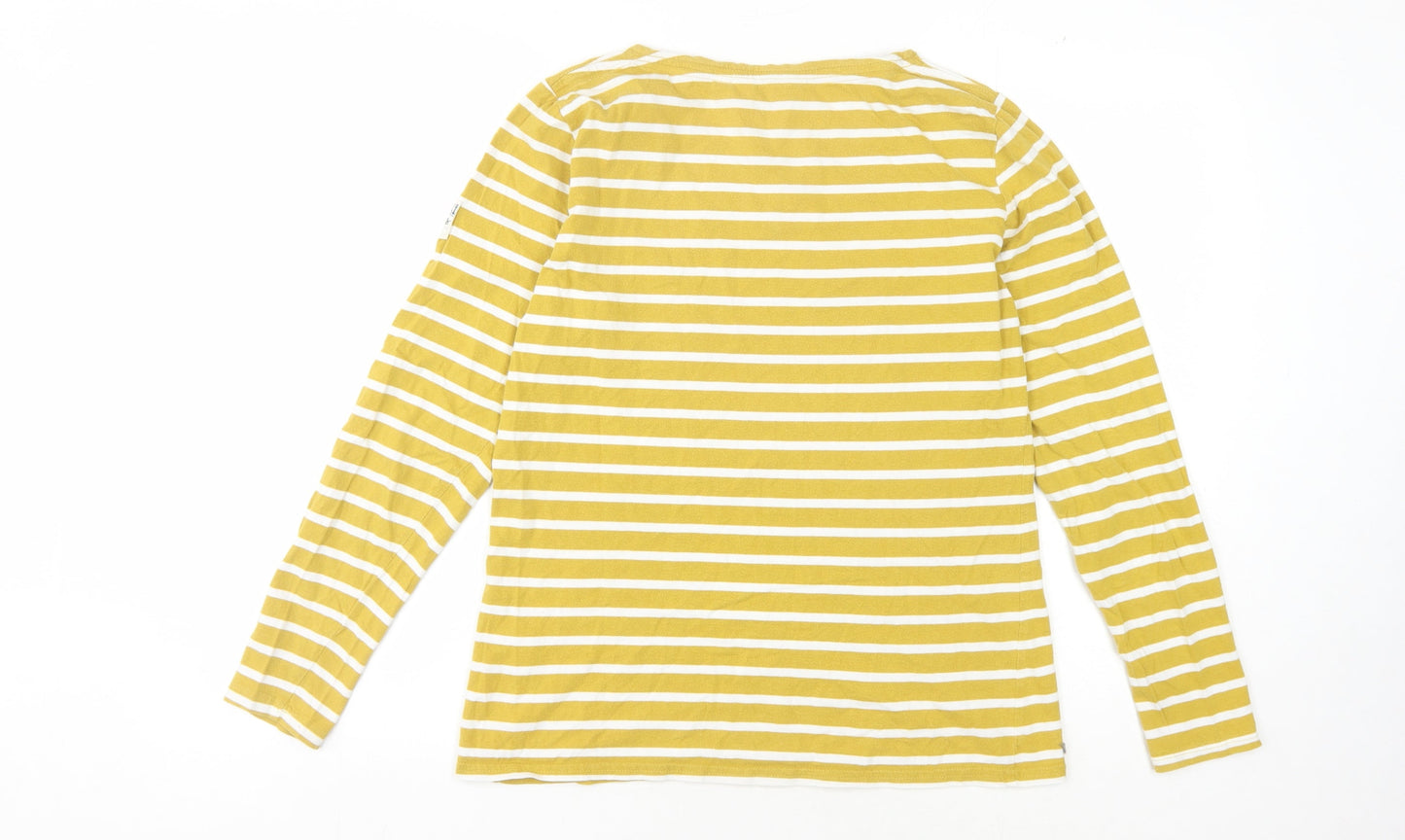 Lazy Jacks Women's Yellow Striped T-Shirt Size 12