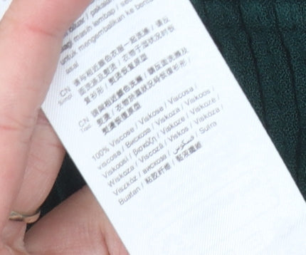 Brand and care label for ESPRIT Women's Green Blouse, size 10