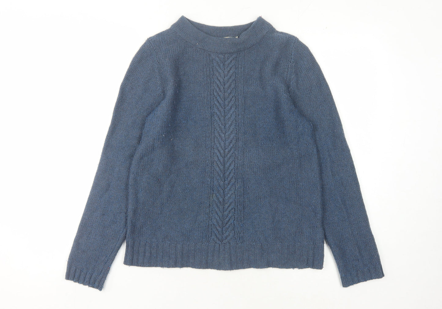 Boden Women's Blue Wool Blend Pullover Jumper UK 14