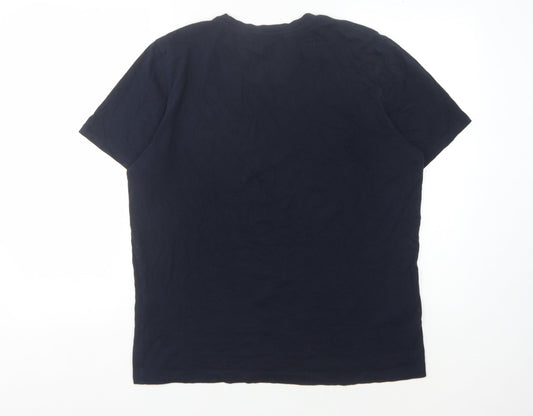 Ted Baker Men's Blue Cotton Crew Neck T-Shirt M
