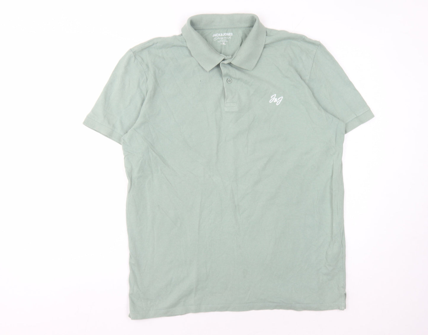 Jack & Jones Men's Green XL Polo Shirt