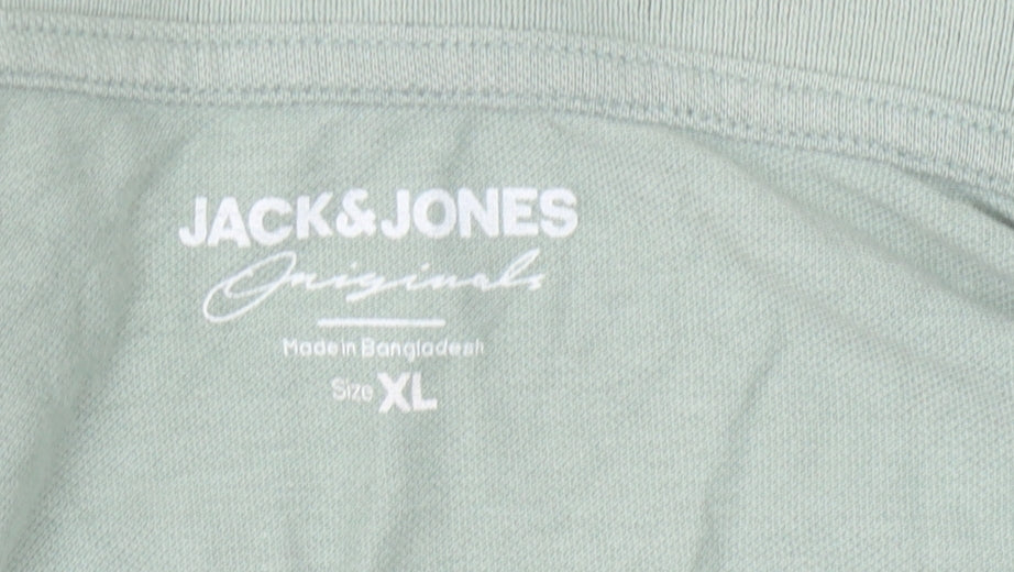 Jack & Jones Men's Green XL Polo Shirt