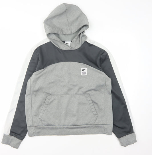 Unisex Adults UK S Regular Nike Grey Pullover Hoodie
