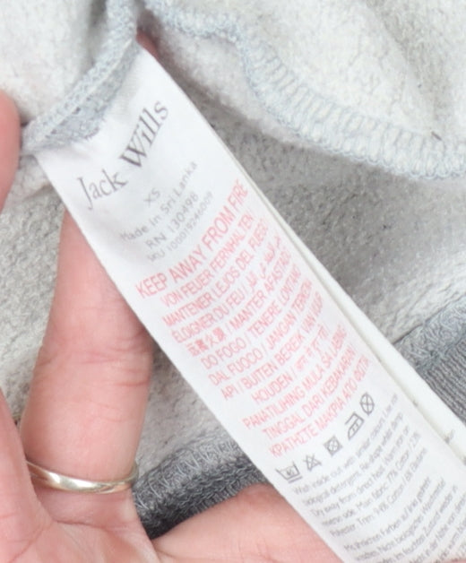 Jack Wills Men's Grey Graphic Print XS Pullover Sweatshirt