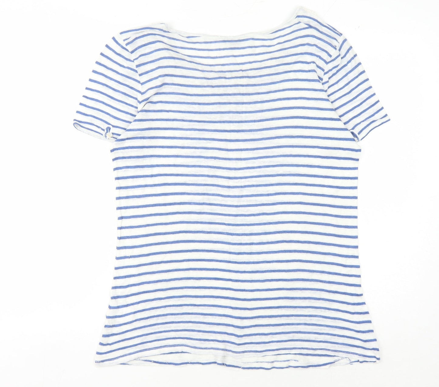 Kew Women's Blue Striped T-Shirt XL Regular Fit