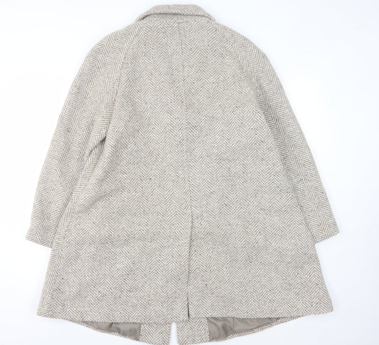 Cotswold Women's Beige Wool Tweed Overcoat Size 14