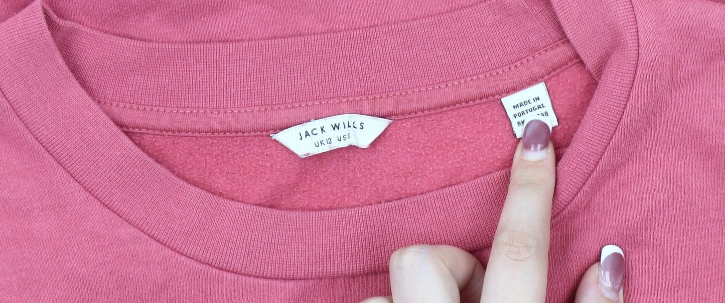 Jack Wills Unisex Adults Pink Pullover Sweatshirt - Size 12