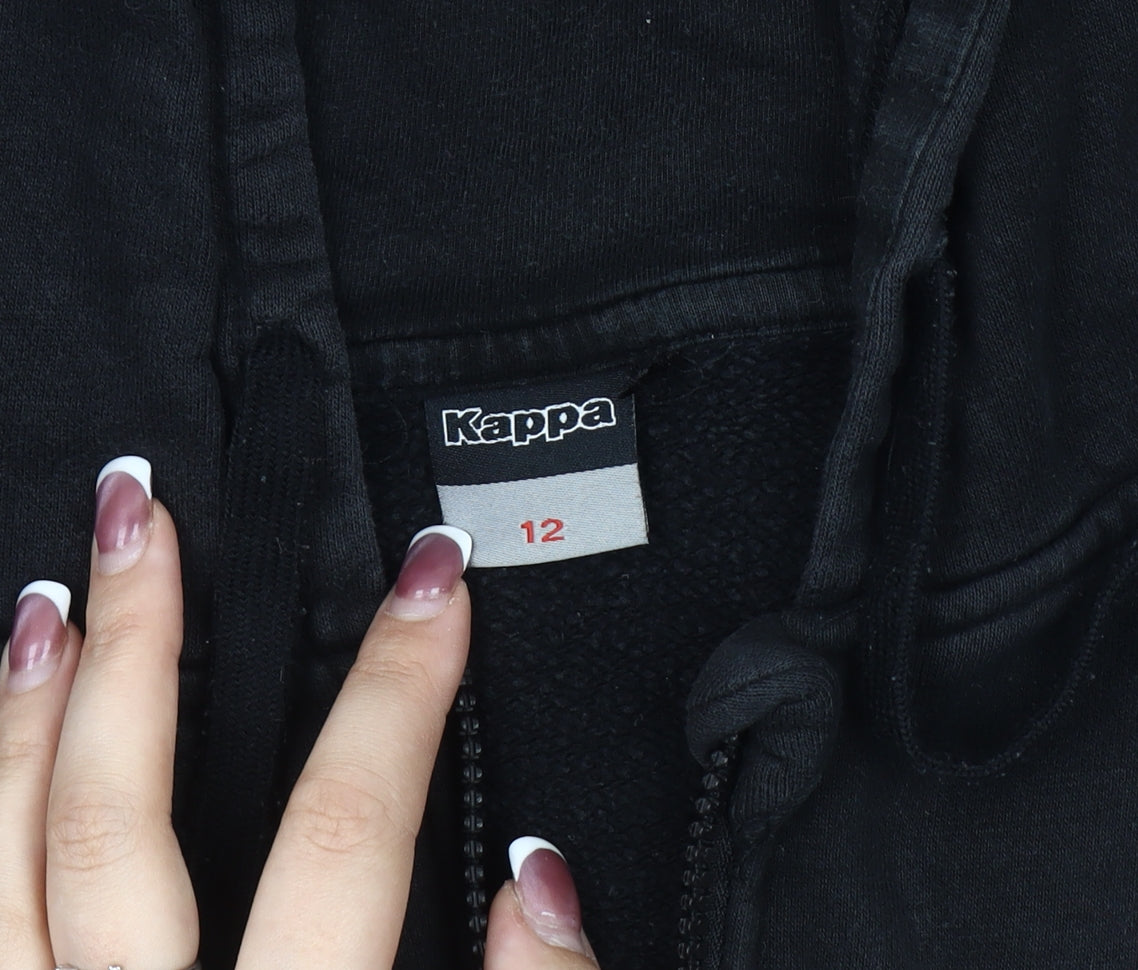 Kappa Women's Black Hooded Jacket Size 12