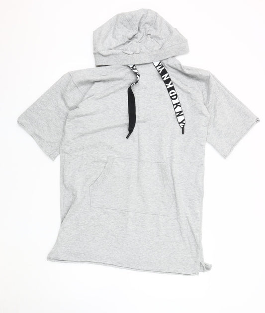 DKNY Sport Men's Grey Short Sleeve Hoodie