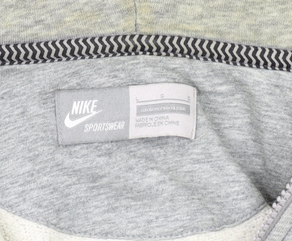 Nike Men's Grey Hoodie Jacket Size L