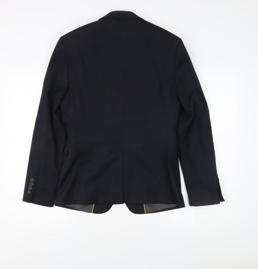 One Six5ive Men's Black Slim Blazer Jacket Size 36 Slim