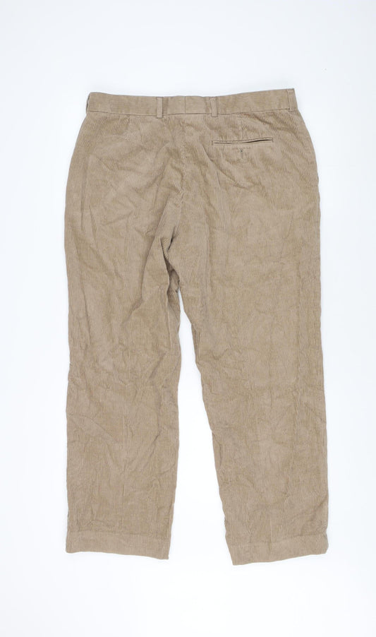 James Pringle Men's Beige Corduroy Trousers 36R