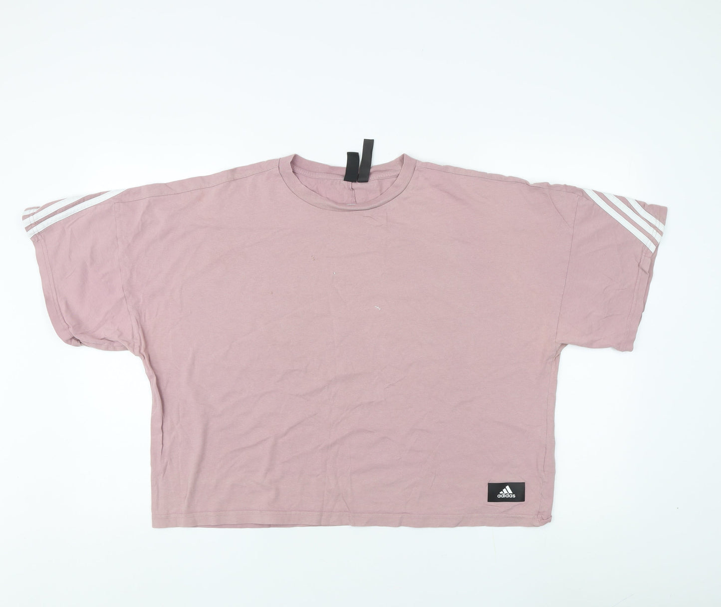 Adidas Women's Purple Cropped T-Shirt XL Sports Style