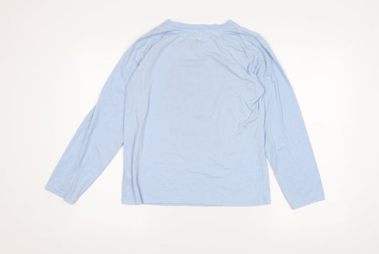 Disney Women Blue Stitch Long Sleeve T-Shirt Size S