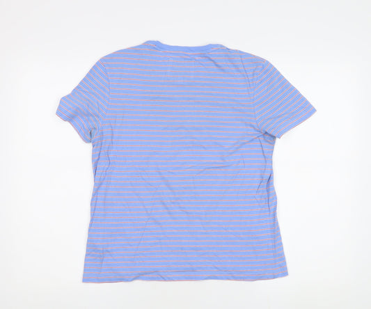 Jack Wills Women's Blue Striped Jersey T-Shirt Size 10