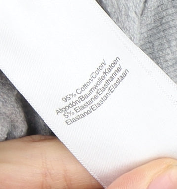 DKNY Women Grey Hoodie, Size S, with Logo & Zip