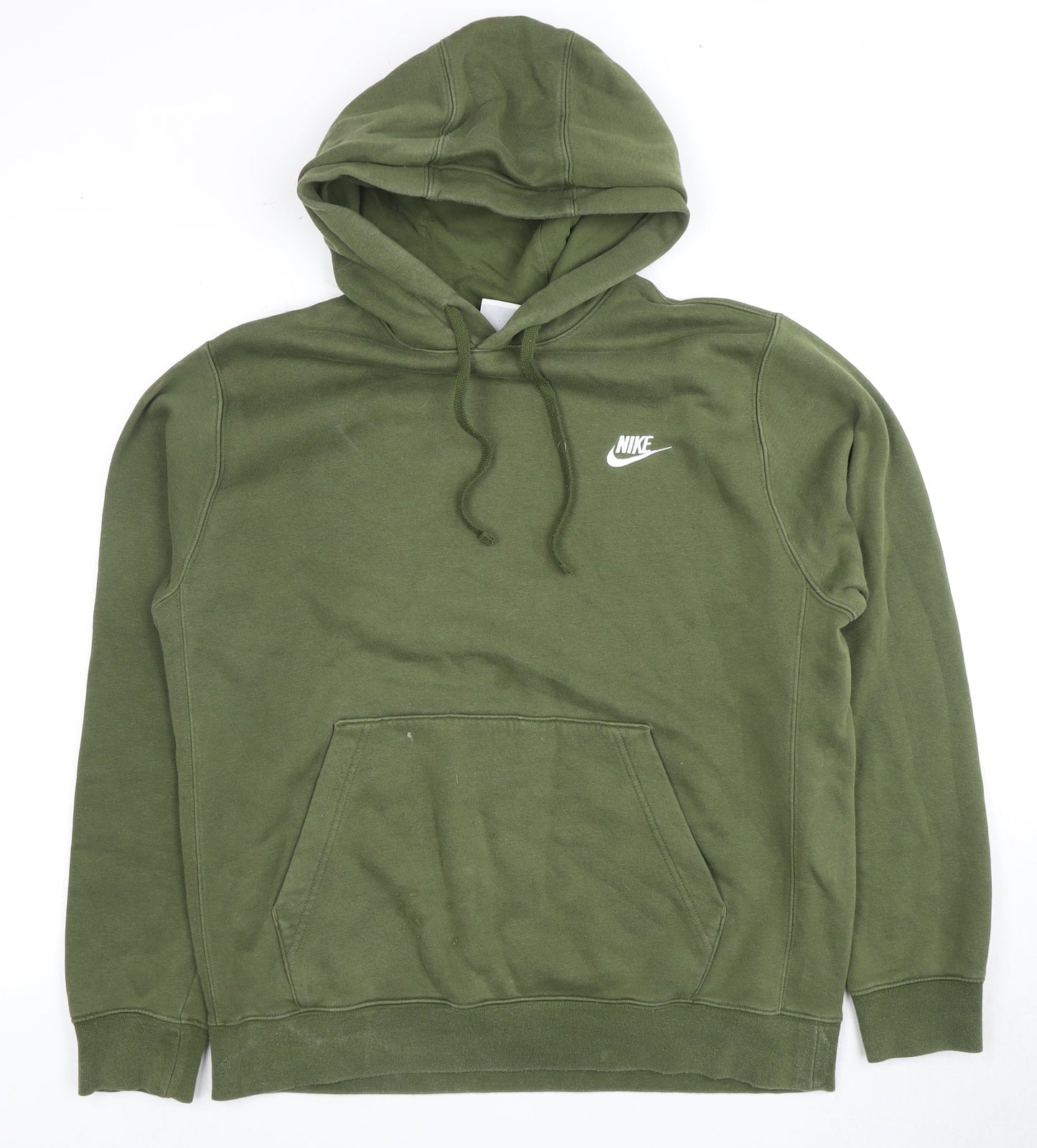 Nike Men's Green Pullover Hoodie M - Logo Style