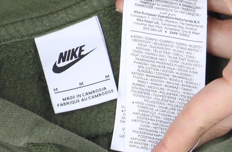 Nike Men's Green Pullover Hoodie M - Logo Style