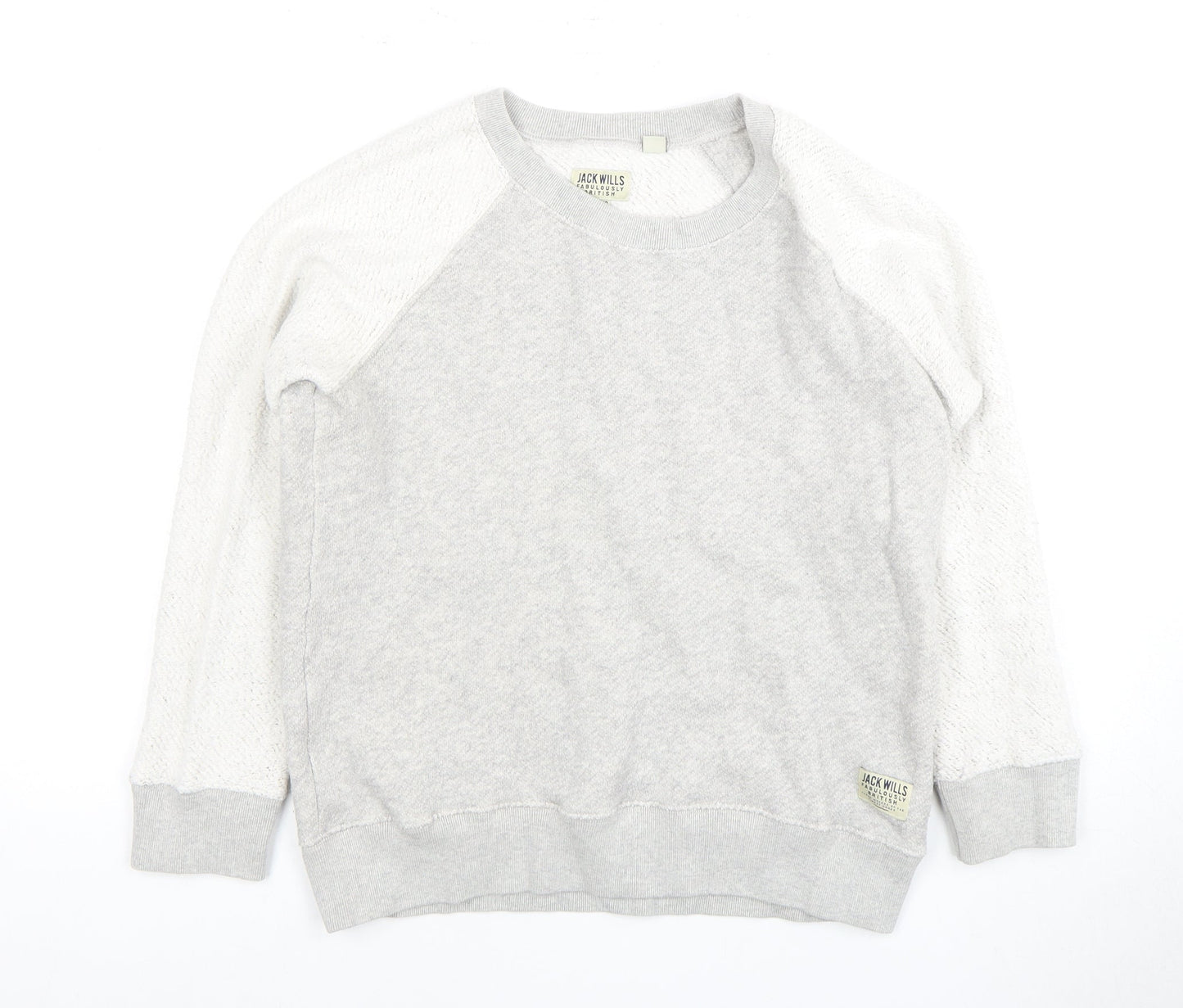 Jack Wills Grey Women's Pullover Sweatshirt Size 12