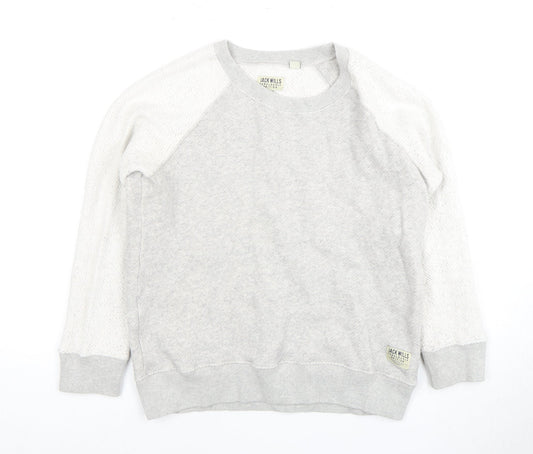 Jack Wills Grey Women's Pullover Sweatshirt Size 12