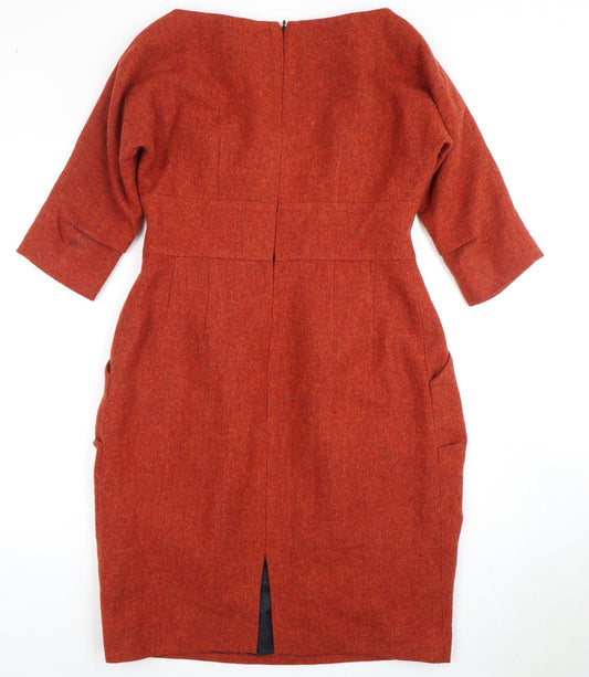 Aquascutum Women's Red Sheath Dress Size 12