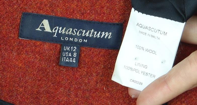 Aquascutum Women's Red Sheath Dress Size 12