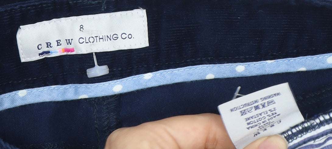 Crew Clothing Co. Women's Blue Corduroy Trousers Size 8