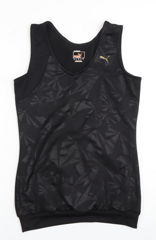 Additional front view of Puma Women's Black Tank Top -, size 10, Stretch