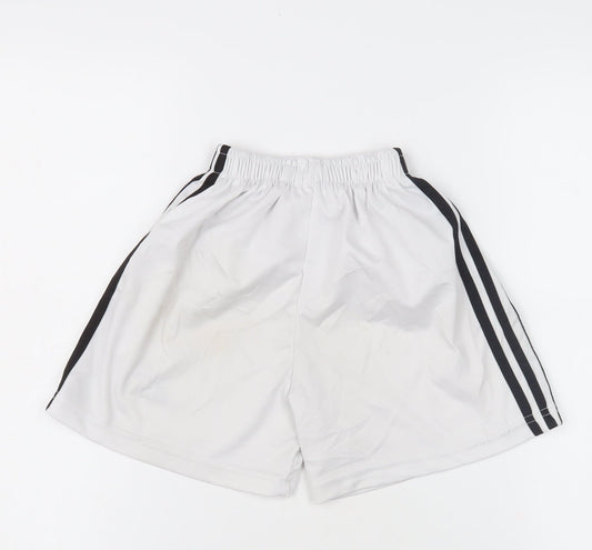 Adidas Boys White Athletic Sports Shorts 11 Years