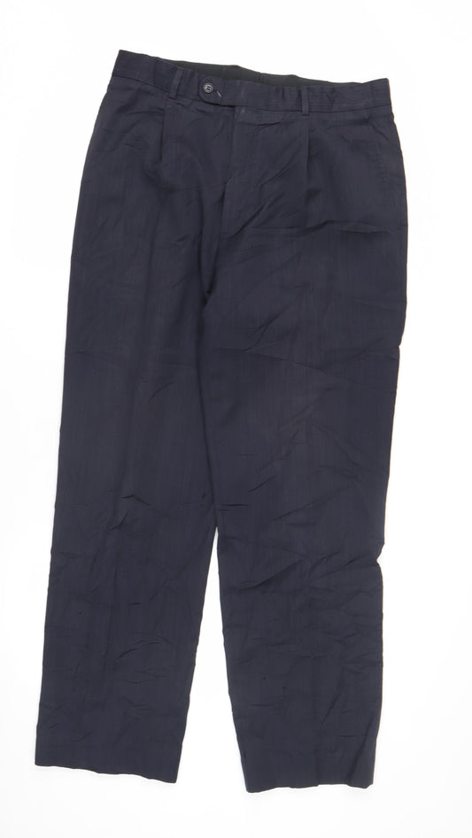 Austin Reed Men's Blue Wool Trousers 34R