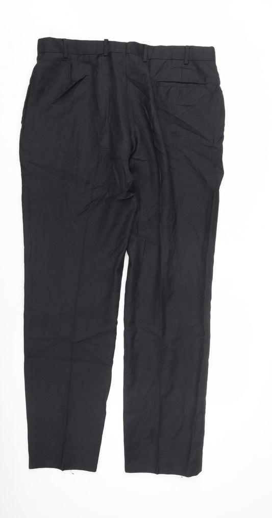 Charles Tyrwhitt Men's Black Dress Pants, Classic Fit 38L