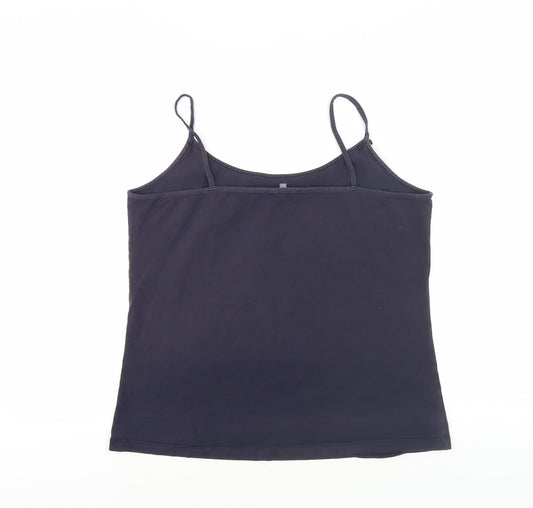 Womens UK Size 18 Laura Ashley Blue Cotton Blend Tank