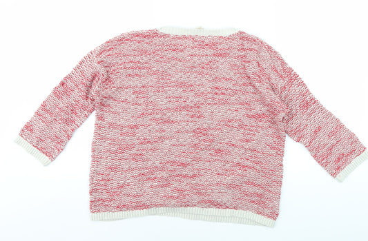 Seasalt Cornwall Women's Red Cotton Jumper Size 14