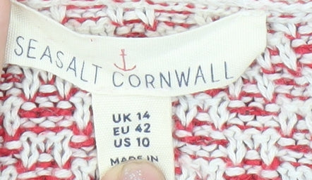 Seasalt Cornwall Women's Red Cotton Jumper Size 14