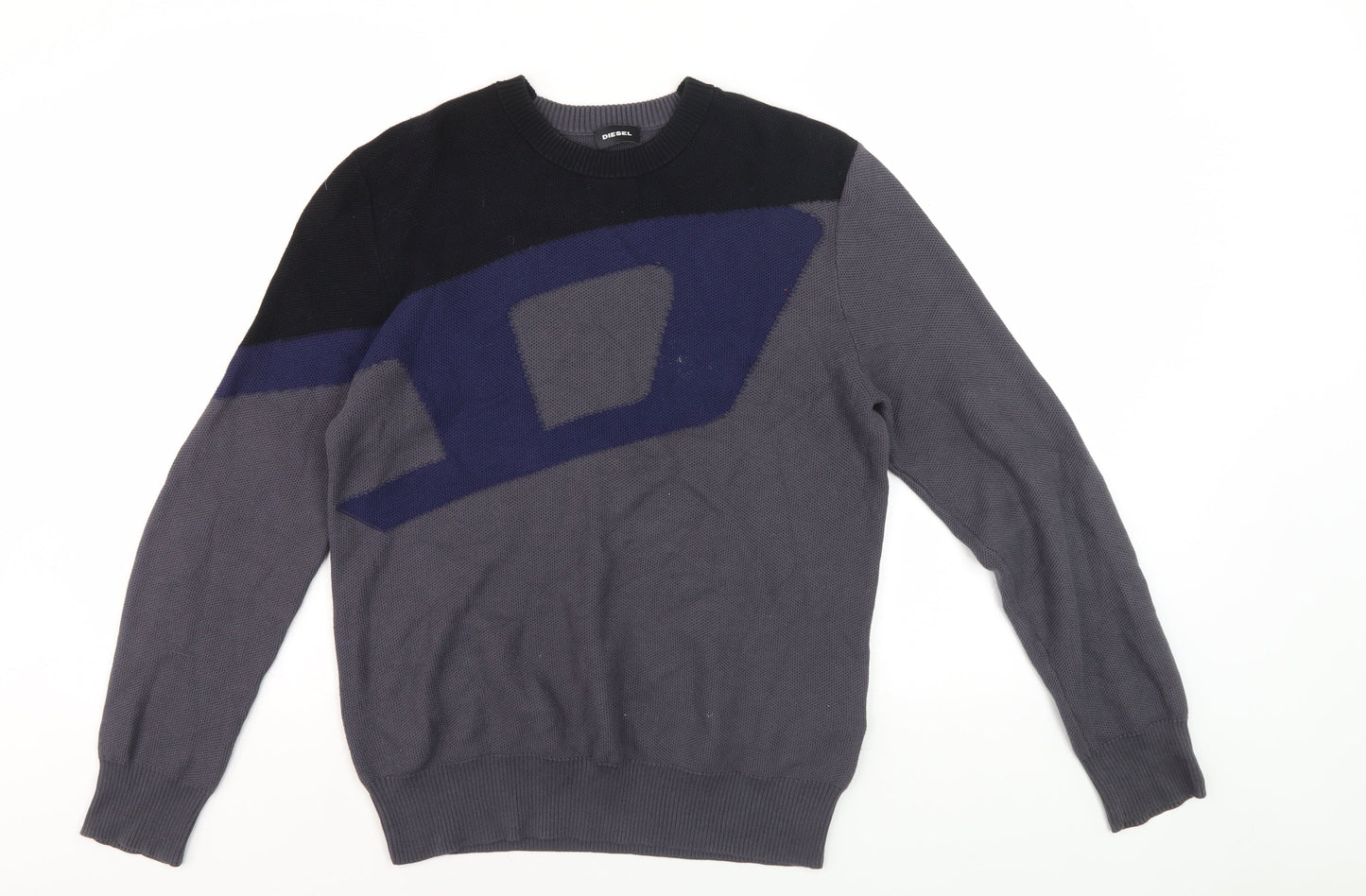 Diesel Men's Grey Graphic Print Pullover, S