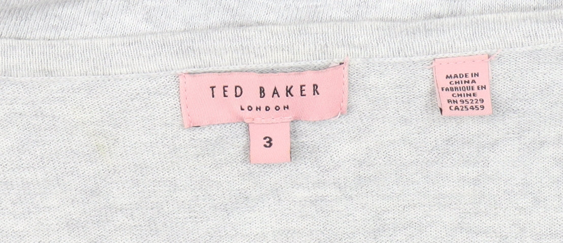 Ted Baker Women's Grey Cardigan Size 10