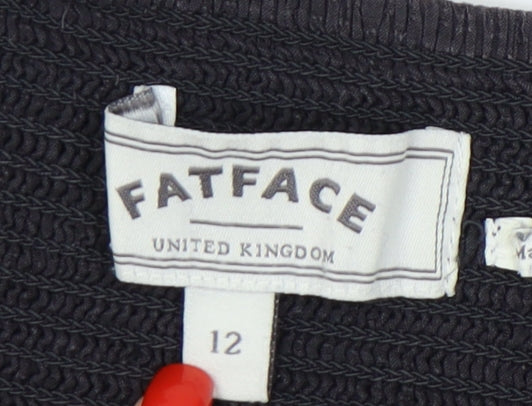 Fat Face Women's Black Skirt Size 12, Lace Accents, Casual