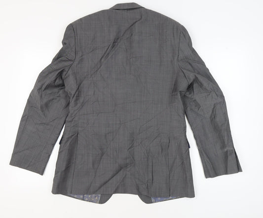 Gibson London Men's Grey Blazer, Regular Fit, Size 40R