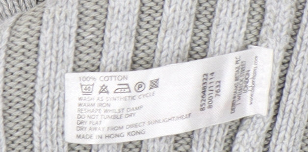 Jeff Banks Men's Grey V-Neck Pullover Jumper Size L