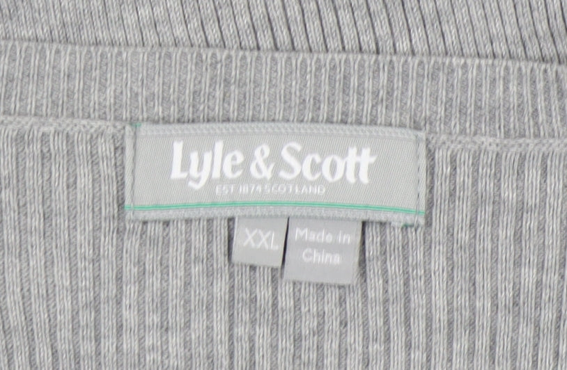 Lyle & Scott Men's Grey 2XL Argyle Pullover Jumper