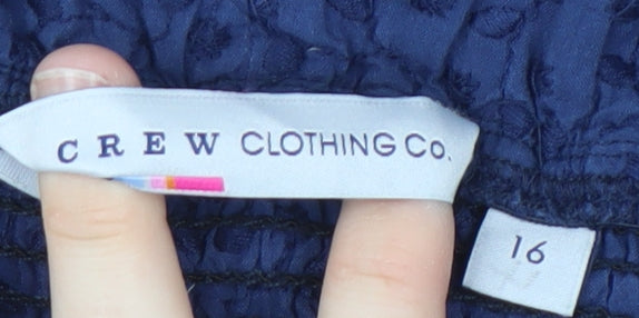 Crew Clothing Co. Women's Blue Cotton Dress Size 16