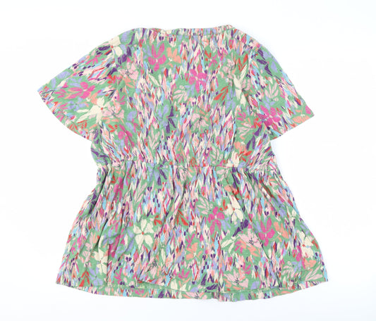 Fat Face Women's Multicoloured Floral Tunic Blouse, Size 12