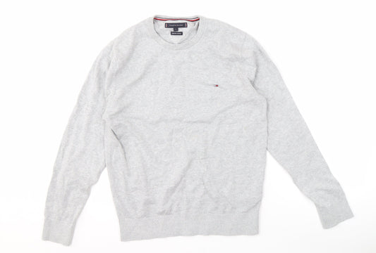 Tommy Hilfiger Men’s Grey Cotton Pullover Jumper M
