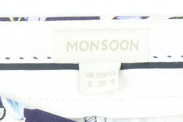 Monsoon Women's Floral Cropped Trousers, Size 8