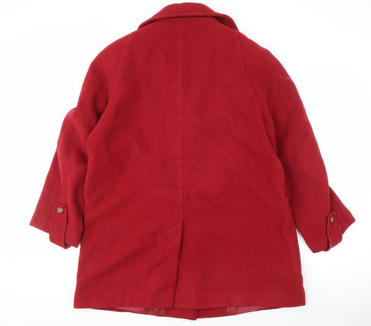 EWM Women's Red Wool Blend Coat Size 16