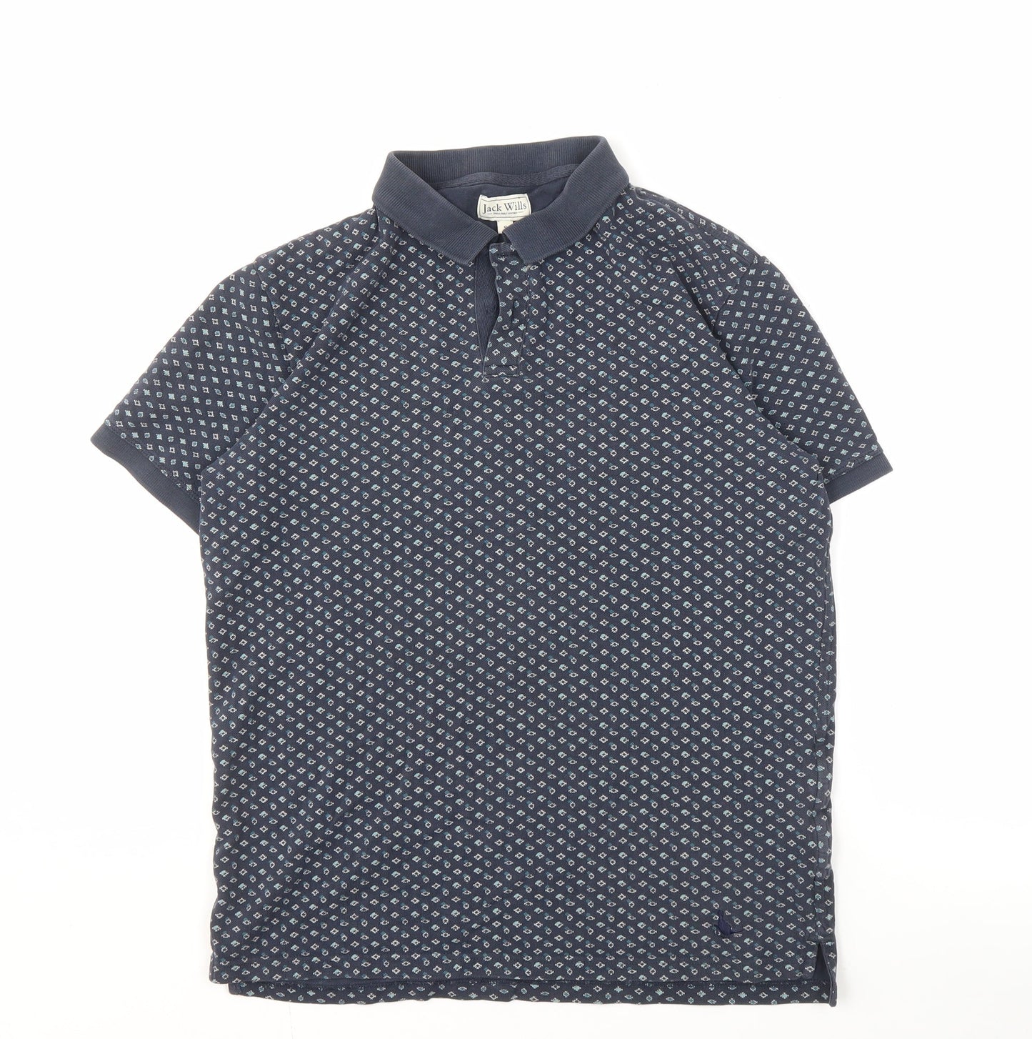 Jack Wills Men's Blue Polo Shirt Size S Short Sleeve