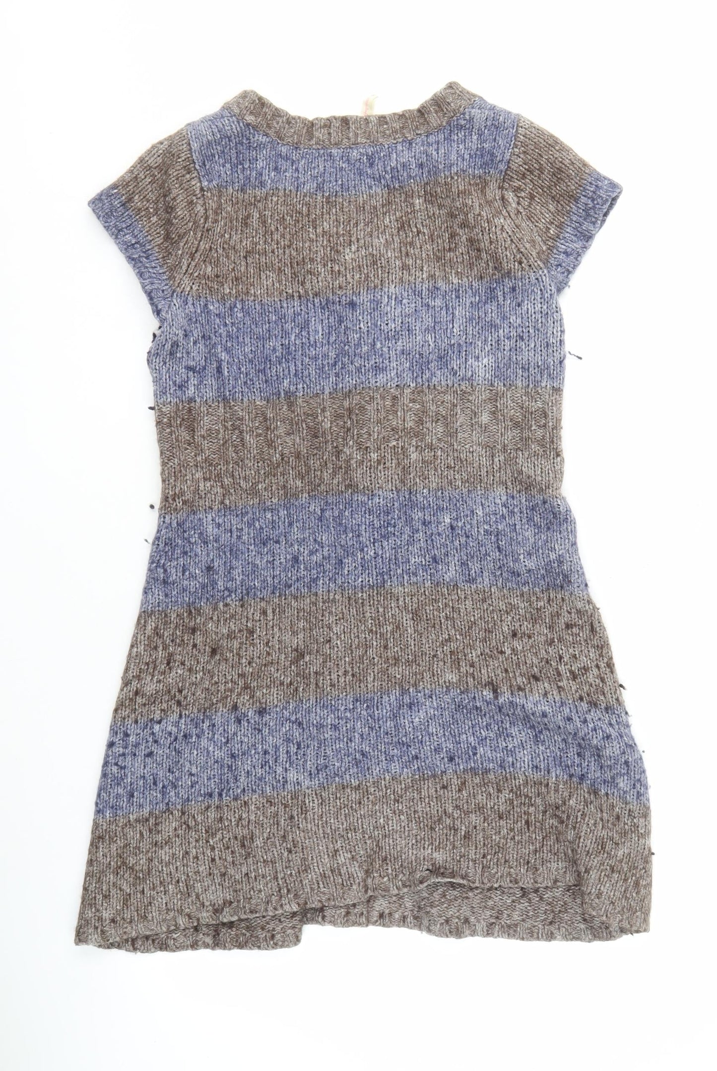 White Stuff Women's Brown Striped Tunic Jumper Size 16