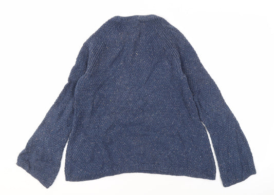 Fat Face Women's Blue Wool Blend Pullover Jumper Size 8