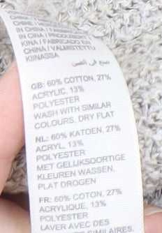 Fat Face Women’s Beige Open Front Cardigan, Size 8, Knit Pockets