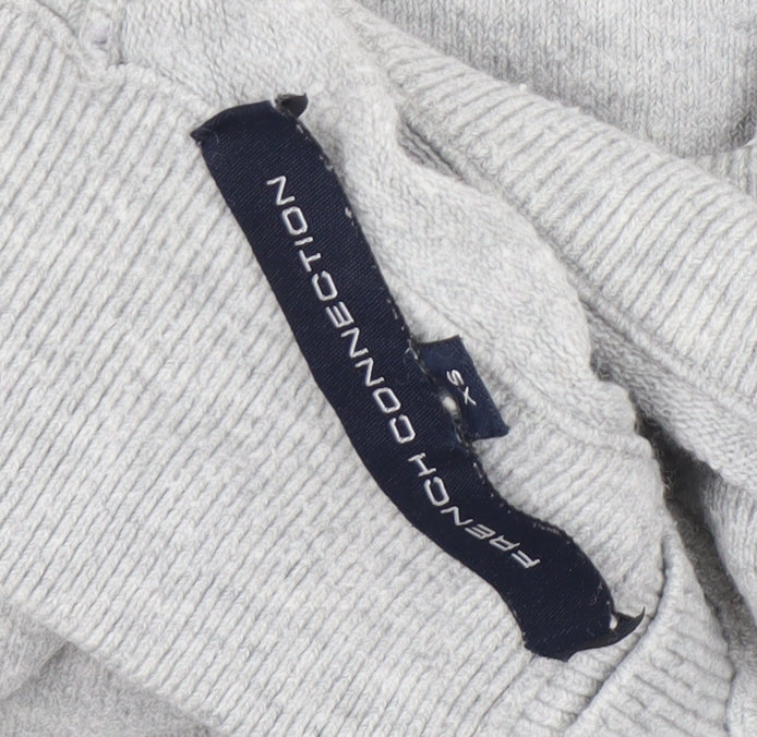Brand and care label for French Connection Women's Grey XS Mock Neck jumper